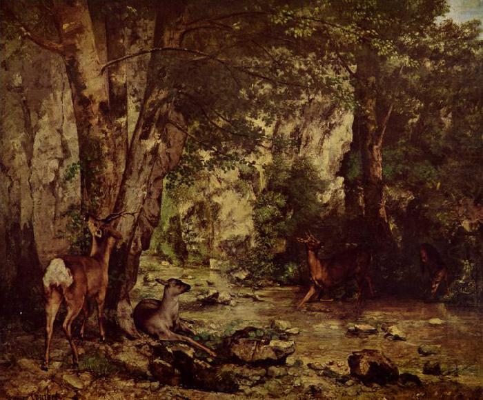Gustave Courbet Rehbock im Wald china oil painting image